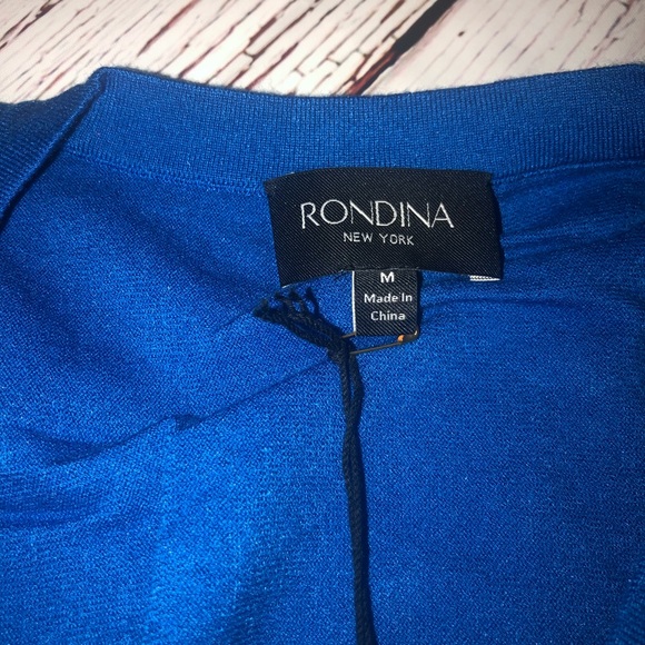 Rondina Designer V Neck Blue Cardigan - Picture 5 of 7